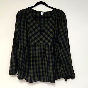 Old Navy Buffalo Plaid Blouse